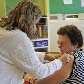 Ripley County Indiana Health Department gives flu shots
