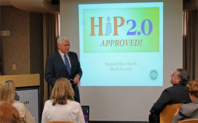 Governor Pence at Margaret Mary Health