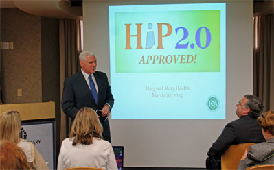 Governor Pence at Margaret Mary Health