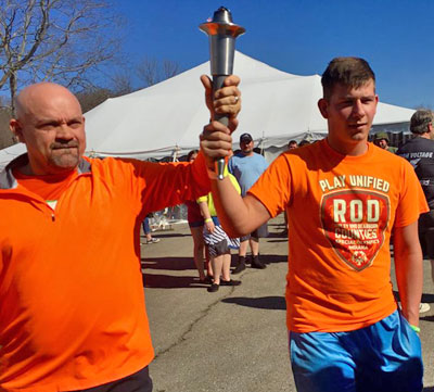 Joe Mann and Chris Perdue at the Polar Plunge