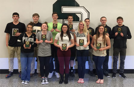 South Ripley senior players at awards night