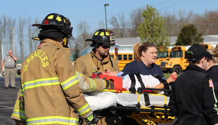 Versailles firefighters at mock drill