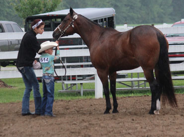 Nevaeh Slaughter with her horse