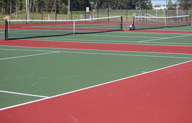 Milan High School's new tennis court