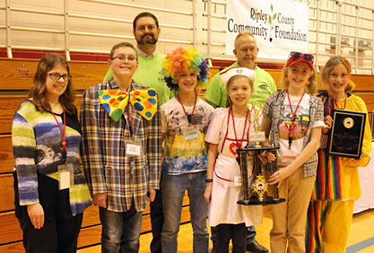 Rube Goldberg winning team from St. Louis School