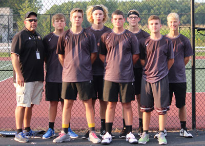 2017 Boys Tennis Conference Champion Milan Indians Team