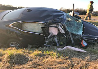 Vehicle involved in head-on crash on US 421