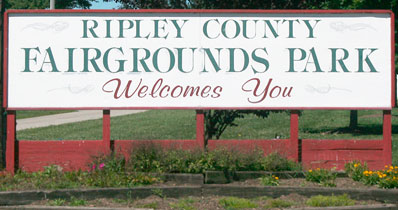 Ripley County Fairgrounds sign