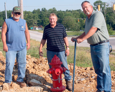 New water hydrant at US 50 and 421