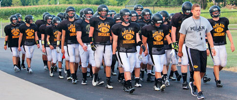 Milan Indians Football Team and coach